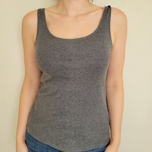 Gray Scoop Neck Layering Tank